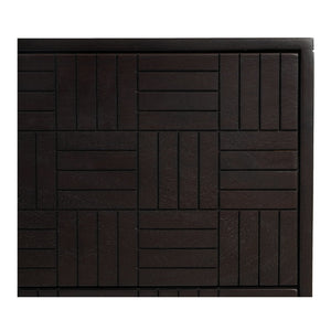 Moe's Home Denman Nightstand: Handcrafted Solid Mango Wood With Unique Parquet Design And Felt-lined Drawers Brown Solid Mango Wood,Mdf Back And Drawer Bottom Bz-1140-20