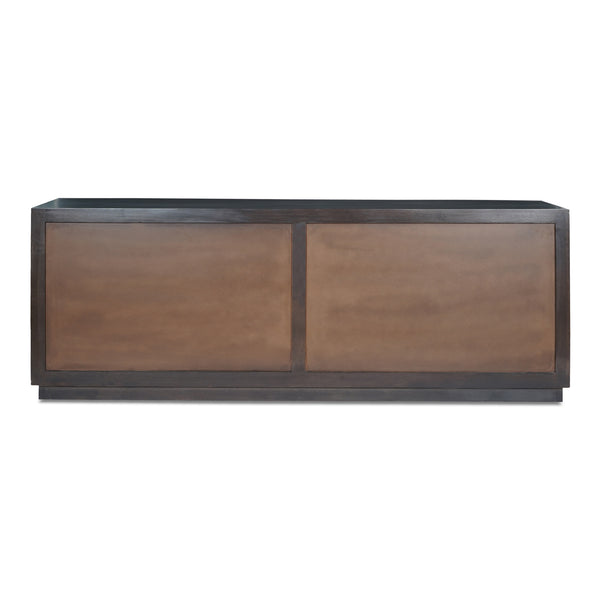 Moe's Home Denman 4-door Sideboard - Elegant Solid Mango Wood Design With Unique Parquet-inspired Details Brown Solid Mango Wood,Mdf Back And Drawer Bottom Bz-1141-20