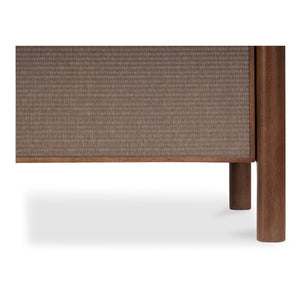 Moe's Home Rye 6 Drawer Dresser With Durable Tatami-mat Fronts And Solid Mango Wood For Elegant Storage Solutions Brown Solid Mango Wood Frame,Tatami,Mat Drawer Fronts Bz-1144-03
