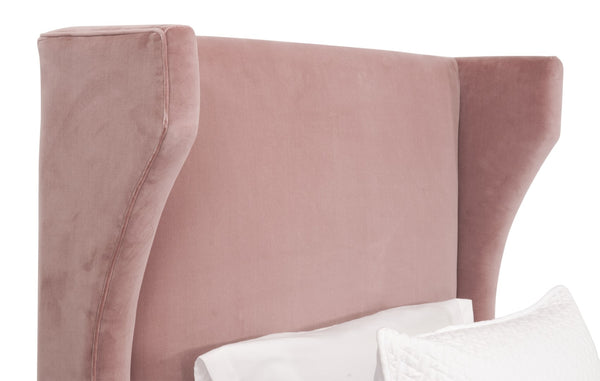 Essentials For Living Balboa Twin Bed - Elegant Upholstered Design With Wingback Headboard And Natural Gray Oak Feet Natural Gray Oak Solid Oak Wood,Plywood,Metal 7128-t.Pet/Ng