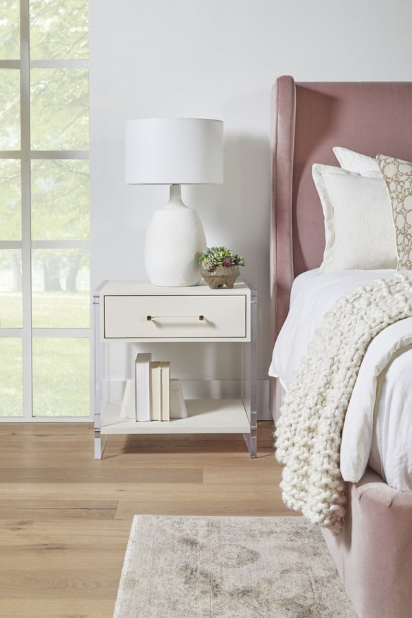 Essentials For Living Balboa Twin Bed - Elegant Upholstered Design With Wingback Headboard And Natural Gray Oak Feet Natural Gray Oak Solid Oak Wood,Plywood,Metal 7128-t.Pet/Ng