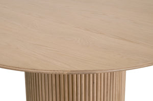 Essentials For Living Belfast 54" Round Dining Table - Elegant Natural Oak Finish, Perfect For Intimate Gatherings & Modern Spaces Natural Oak Solid Oak Wood,Oak Veneer,Mdf,Plywood 5275.Nat-oak