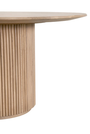 Essentials For Living Belfast 54" Round Dining Table - Elegant Natural Oak Finish, Perfect For Intimate Gatherings & Modern Spaces Natural Oak Solid Oak Wood,Oak Veneer,Mdf,Plywood 5275.Nat-oak