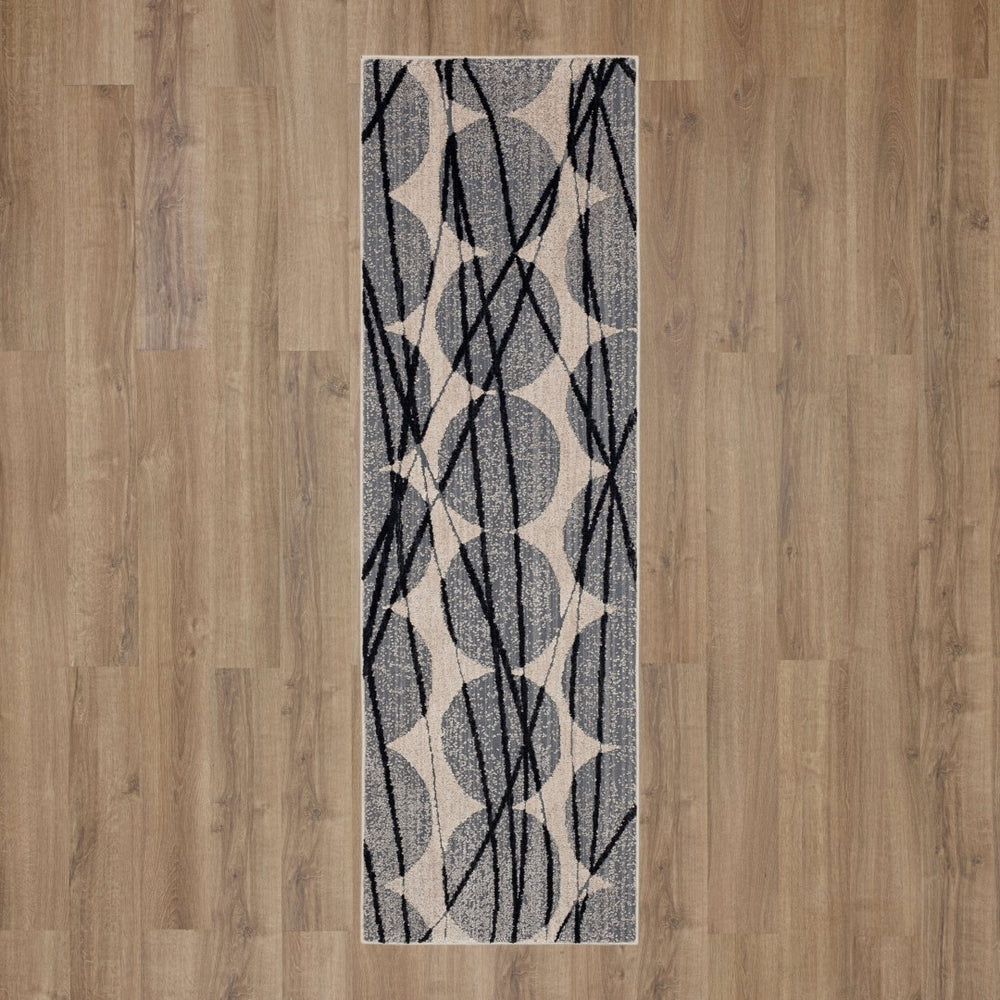 Karastan Rugs Rendition by Stacy Garcia Home Belizo Machine Woven Triexta Area Rug Obsidian 2' 4" x 7' 10"