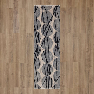 Karastan Rugs Rendition by Stacy Garcia Home Belizo Machine Woven Triexta Area Rug Obsidian 2' 4" x 7' 10"