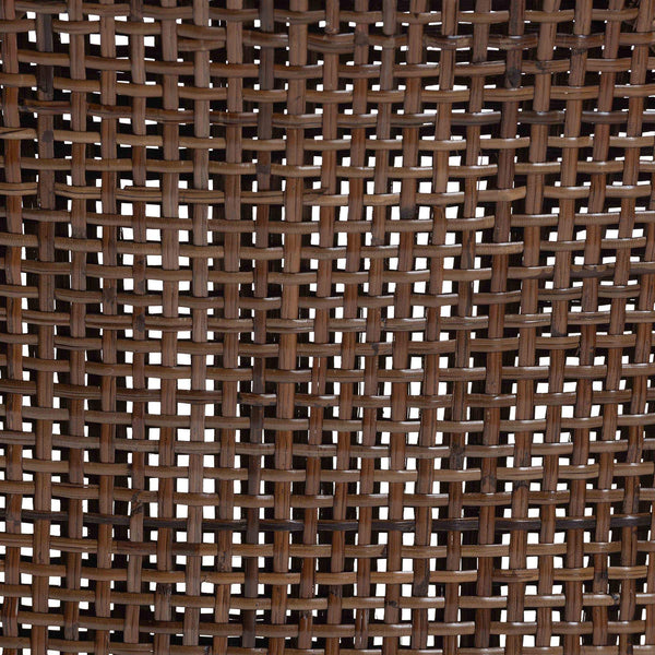 Bali & Pari Bella Handwoven Natural Rattan Wingback Dining Chair with Removable Cushion