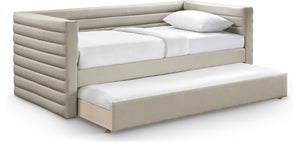Beverly Beige Vegan Leather Twin Daybed BeverlyBeige-T Meridian Furniture