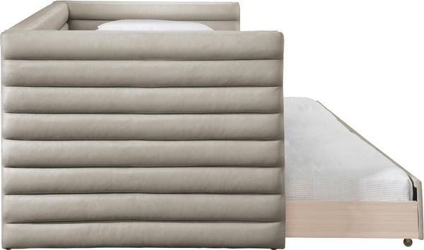 Beverly Beige Vegan Leather Twin Daybed BeverlyBeige-T Meridian Furniture
