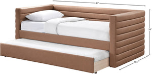 Beverly Cognac Vegan Leather Twin Daybed BeverlyCognac-T Meridian Furniture