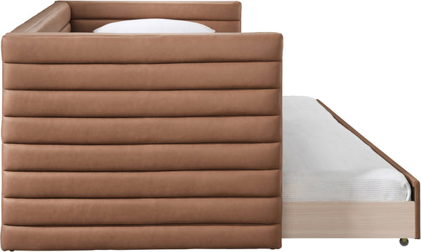 Beverly Cognac Vegan Leather Twin Daybed BeverlyCognac-T Meridian Furniture