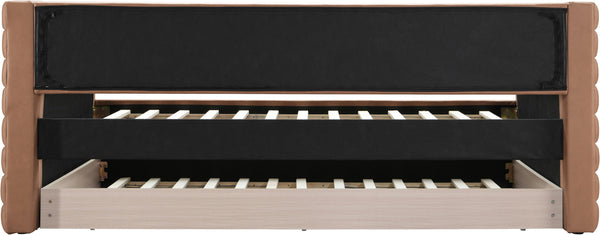 Beverly Cognac Vegan Leather Twin Daybed BeverlyCognac-T Meridian Furniture