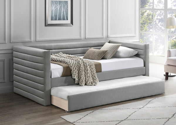 Beverly Grey Vegan Leather Twin Daybed BeverlyGrey-T Meridian Furniture