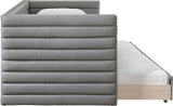 Beverly Grey Vegan Leather Twin Daybed BeverlyGrey-T Meridian Furniture