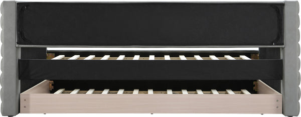 Beverly Grey Vegan Leather Twin Daybed BeverlyGrey-T Meridian Furniture