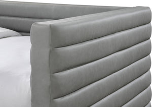 Beverly Grey Vegan Leather Twin Daybed BeverlyGrey-T Meridian Furniture