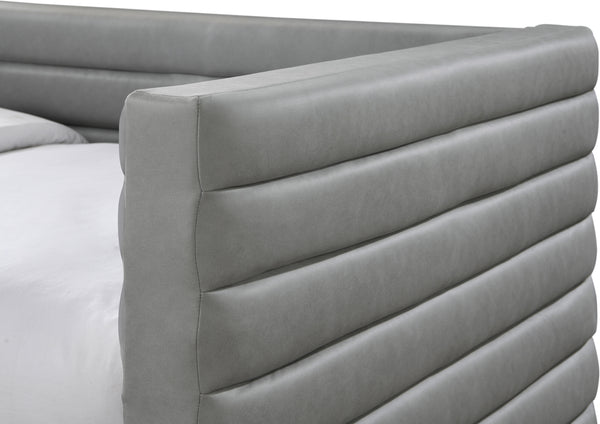 Beverly Grey Vegan Leather Twin Daybed BeverlyGrey-T Meridian Furniture