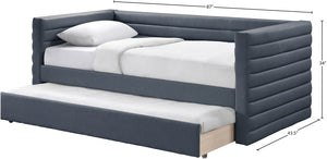 Beverly Navy Vegan Leather Twin Daybed BeverlyNavy-T Meridian Furniture