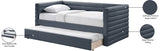 Beverly Navy Vegan Leather Twin Daybed BeverlyNavy-T Meridian Furniture