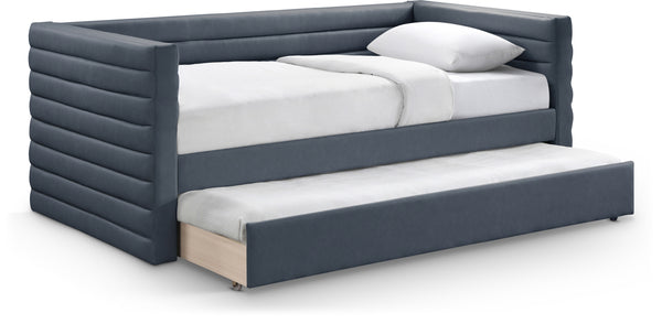 Beverly Navy Vegan Leather Twin Daybed BeverlyNavy-T Meridian Furniture