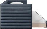 Beverly Navy Vegan Leather Twin Daybed BeverlyNavy-T Meridian Furniture