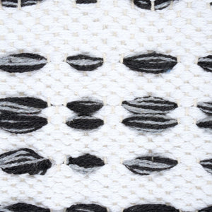 Pasargad Home Grand Canyon Cotton Pouf With Stylish Wooden Legs For Chic Living Room Decor White Cotton Ppf-286-1