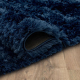 Karastan Rugs Billow Shag Billow Shag Machine Woven Micro Denier Polyester Area Rug Blue 10' x 13'