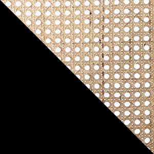 Manhattan Comfort Hamlet Industry Chic Dining Arm Chair - Set of 2 Black and Natural Cane 2-DCCA09-BK