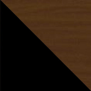 Manhattan Comfort Mosholu Mid-Century Modern Accent Cabinet Black and Nut Brown 301AMC226