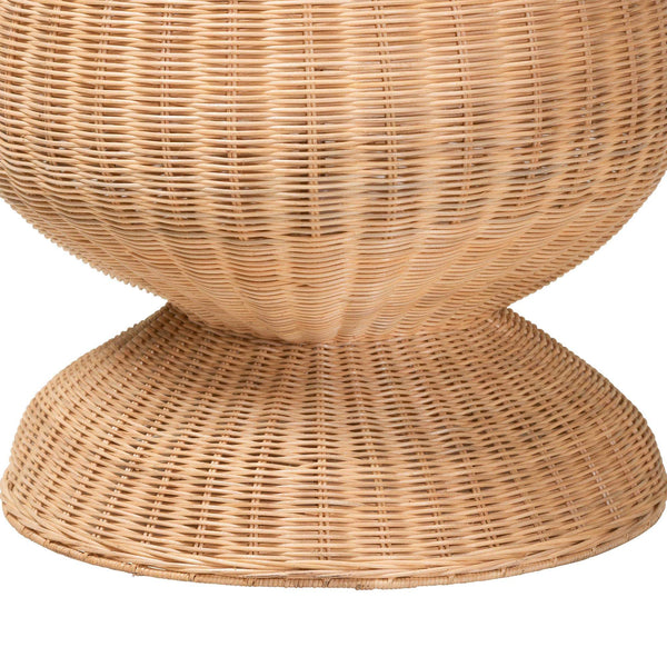 Bali & Pari Blanche Handcrafted Rattan Floor Lamp Bohemian Sculptural Woven Ambient Light