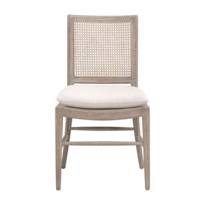 Essentials For Living Blume Dining Chair Set Of 2 – Stylish Gray Oak Frame With Cream Linen Cushions For Modern Homes Performance Textured Cream Linen,Natural Gray Oak,Cane Solid Oak Wood,Cane 6663.Txcrm/Ng