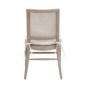 Essentials For Living Blume Dining Chair Set Of 2 – Stylish Gray Oak Frame With Cream Linen Cushions For Modern Homes Performance Textured Cream Linen,Natural Gray Oak,Cane Solid Oak Wood,Cane 6663.Txcrm/Ng