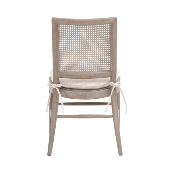 Essentials For Living Blume Dining Chair Set Of 2 – Stylish Gray Oak Frame With Cream Linen Cushions For Modern Homes Performance Textured Cream Linen,Natural Gray Oak,Cane Solid Oak Wood,Cane 6663.Txcrm/Ng