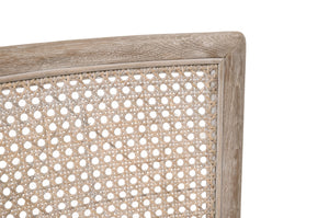 Essentials For Living Blume Dining Chair Set Of 2 – Stylish Gray Oak Frame With Cream Linen Cushions For Modern Homes Performance Textured Cream Linen,Natural Gray Oak,Cane Solid Oak Wood,Cane 6663.Txcrm/Ng