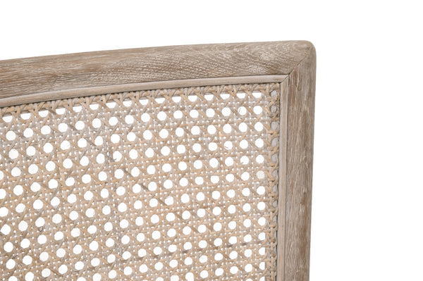 Essentials For Living Blume Dining Chair Set Of 2 – Stylish Gray Oak Frame With Cream Linen Cushions For Modern Homes Performance Textured Cream Linen,Natural Gray Oak,Cane Solid Oak Wood,Cane 6663.Txcrm/Ng