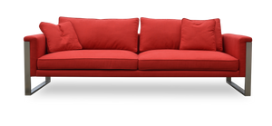 Soho Concept Soho Flat Lounge Armchair - Stylish Chrome Base, Comfortable Upholstery, Modern Design, 300 Lbs Capacity Red  Soho-concept-dining-chair-13361