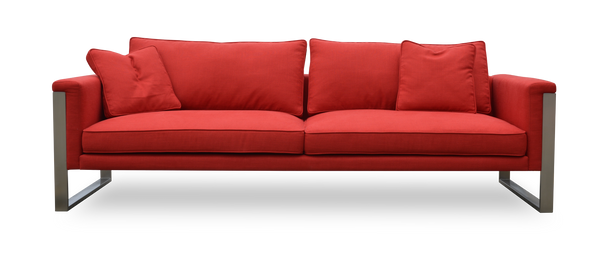 Soho Concept Soho Flat Lounge Armchair - Stylish Chrome Base, Comfortable Upholstery, Modern Design, 300 Lbs Capacity Red  Soho-concept-dining-chair-13361