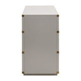 Bradley 7-Drawer Double Dresser Dove Gray, Brushed Gold 6132.DGR/BGLD Essentials for Living