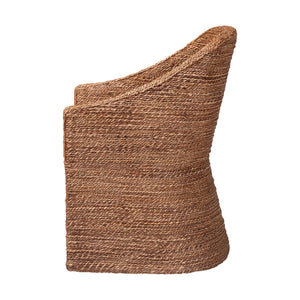 Bali & Pari Brenton Handwoven Seagrass Dining Chair with Mango Wood Frame for Bohemian Interiors