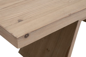 Essentials For Living Bridge Dining Table - Eco-friendly Reclaimed Pine Wood, Modern Design For Stylish Dining Spaces Smoke Gray Pine Solid Reclaimed Pine Wood,Reclaimed Pine Veneer 8014.Sgry-pne