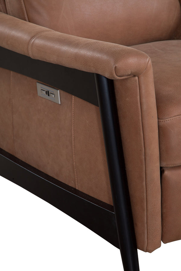 Olivia + Quinn Bristol Power Recliner: Luxurious Comfort With Usb Port, Perfect For Movie Nights And Relaxation Notting Hill Cider Leather,Foam,Wood 2086_Nth1501