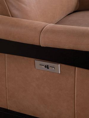 Olivia + Quinn Bristol Power Recliner: Luxurious Comfort With Usb Port, Perfect For Movie Nights And Relaxation Notting Hill Cider Leather,Foam,Wood 2086_Nth1501