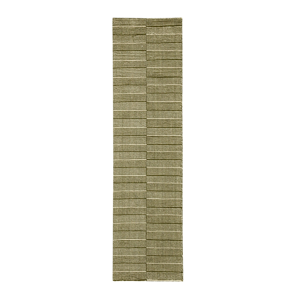 Broken Stripe Moss 2' x 8' Area Rug Karastan Rugs