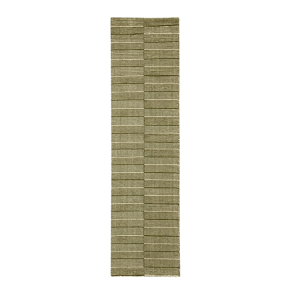 Broken Stripe Moss 2' x 8' Area Rug Karastan Rugs