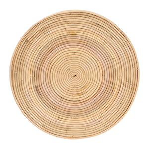 Baxton Studio Bali & Pari Brookwood Handcrafted Rattan Round Accent Table Bohemian Sculptural Living Room Brookwood-Natural Rattan-ET