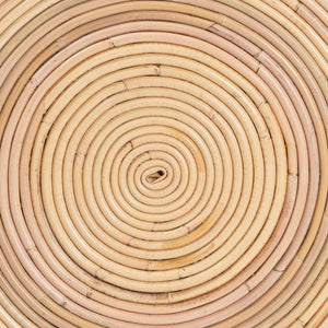Baxton Studio Bali & Pari Brookwood Handcrafted Rattan Round Accent Table Bohemian Sculptural Living Room Brookwood-Natural Rattan-ET