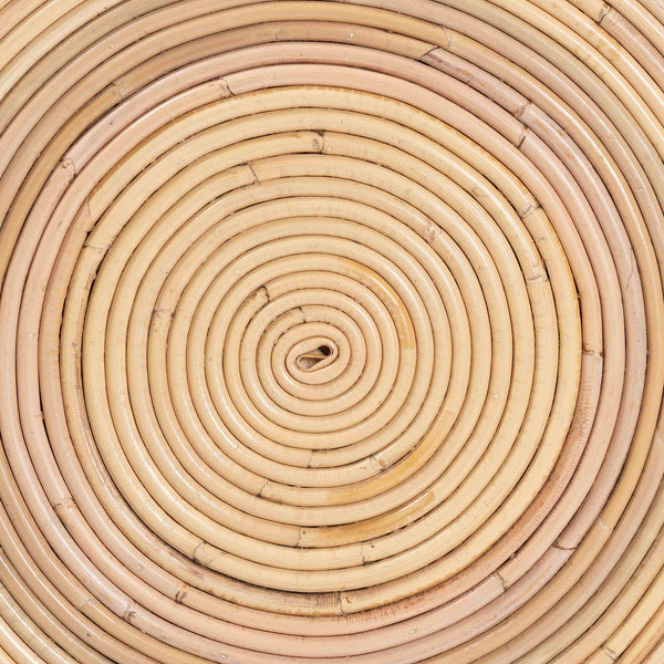Baxton Studio Bali & Pari Brookwood Handcrafted Rattan Round Accent Table Bohemian Sculptural Living Room Brookwood-Natural Rattan-ET