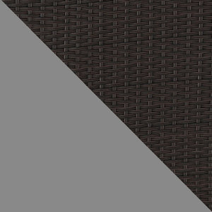 Manhattan Comfort Menton Modern Patio 2-Seater and Lounge Chair with Coffee Table Brown and Grey OD-CV009-GY