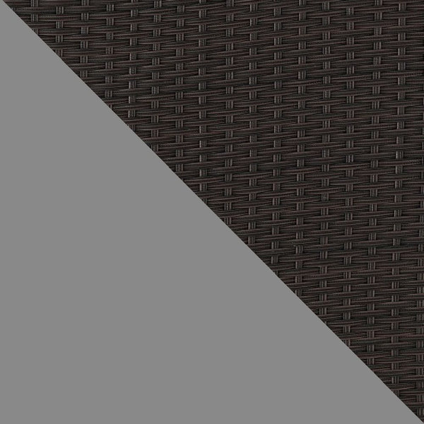 Manhattan Comfort Menton Modern Patio 2-Seater and Lounge Chair with Coffee Table Brown and Grey OD-CV009-GY