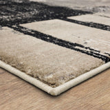 Karastan Rugs Epiphany Brush Strokes Machine Woven Triexta Modern/Contemporary Area Rug Soot 2' 4" x 7' 10"