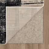 Karastan Rugs Epiphany Brush Strokes Machine Woven Triexta Modern/Contemporary Area Rug Soot 2' 4" x 7' 10"